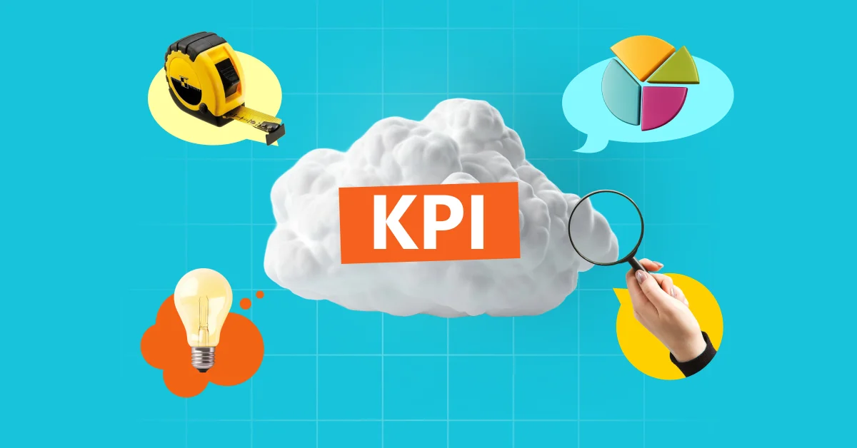 KPI ვიზუალიზაცია: ღრუბელი საზომი და ანალიტიკური იკონებით