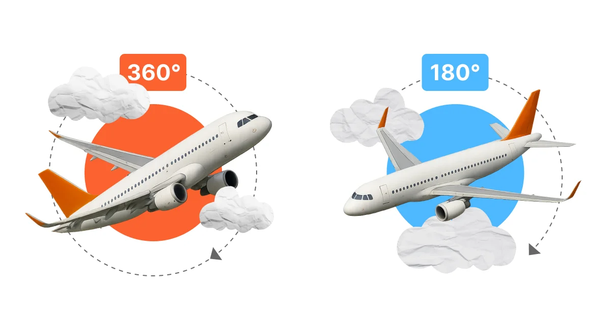 Візуалізація методів оцінювання персоналу 180° і 360°