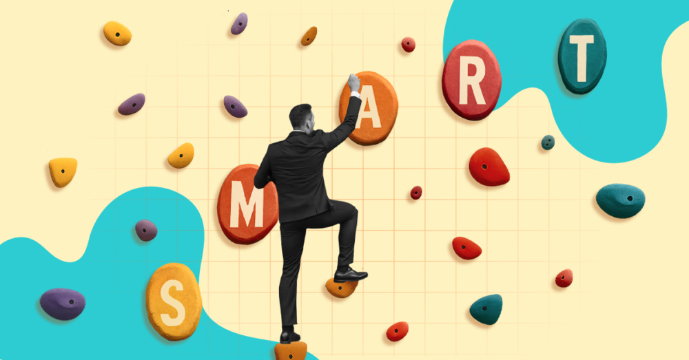 A symbolic illustration of setting goals using the SMART method
